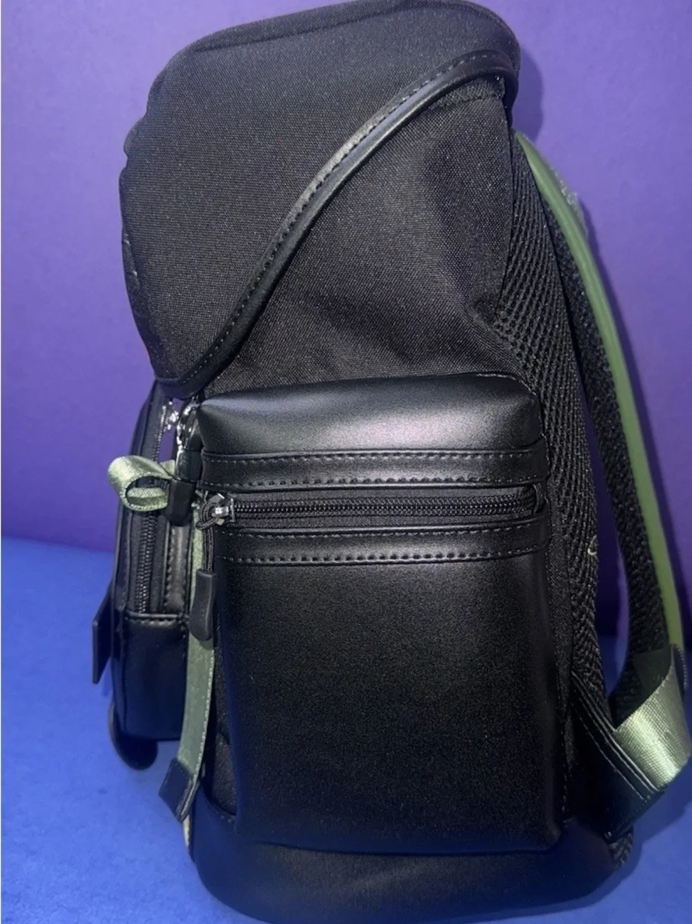 Loungefly Black Backpack with Red, Yellow & Green Proton Pack Accents